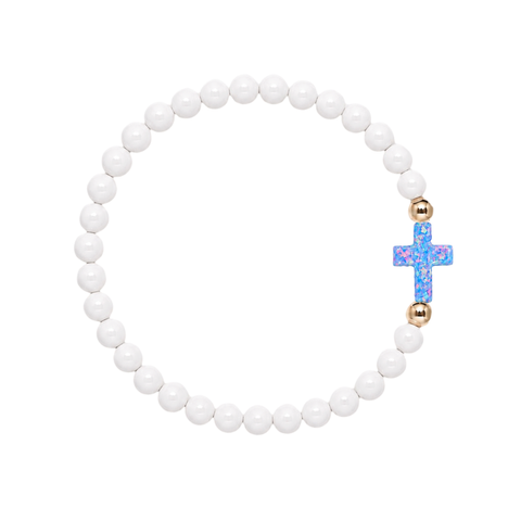 White (Dream Blue Cross)