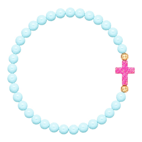 Light Blue (Candy Pink Cross)