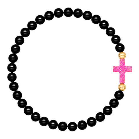 Black (Candy Pink Cross)