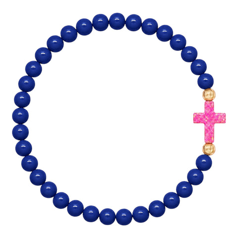 Navy (Candy Pink Cross)