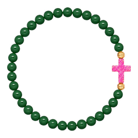 Forest Green (Candy Pink Cross)