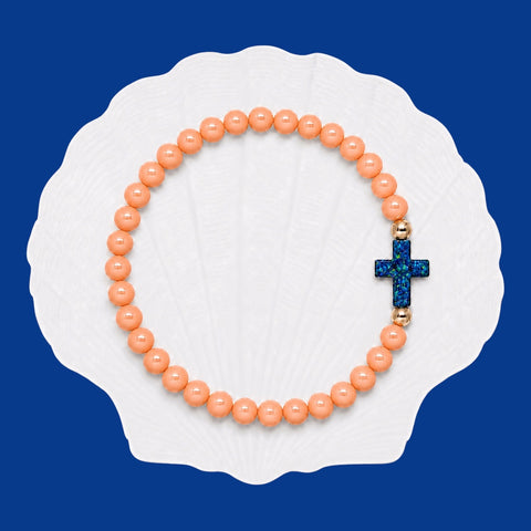 Creamsicle (Deep Blue Sea Cross)