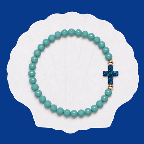 Teal (Deep Blue Sea Cross)